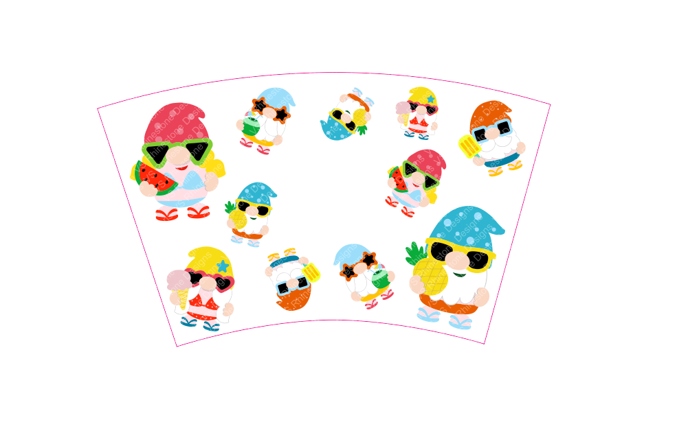 Gnomes Summer Cup Wrap